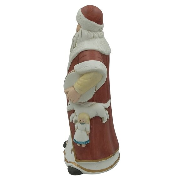 Vintage Ceramic Santa in Red Cloak Staff, Drum, Horse and Doll CRI Taiwan 1987 - Picture 4 of 7